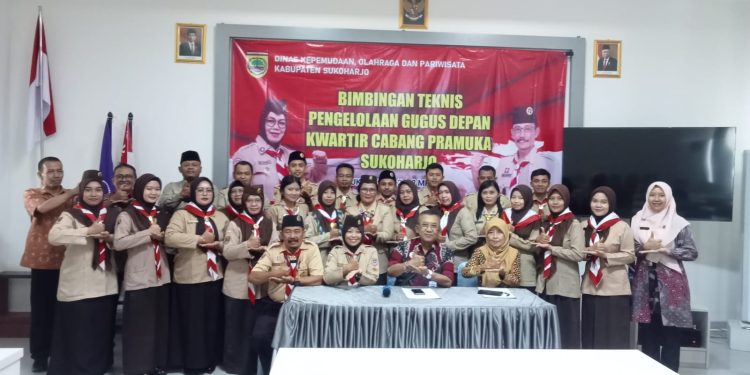 Sinergi Disporapar dan Kwarcab Sukoharjo: Tingkatkan Kualitas Pembina Melalui Bimtek Pengelolaan Gugusdepan 2024