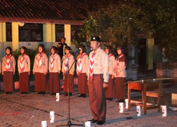 Upacara Api Unggun KBBS XII Kuatkan Tali Persaudaraan Pramuka Binwil Surakarta