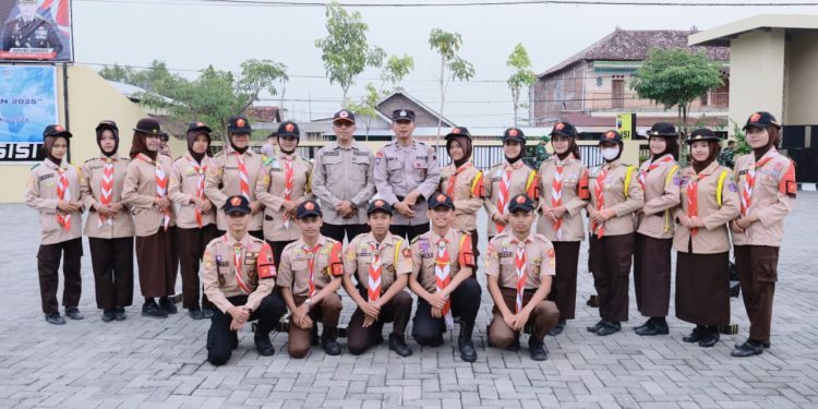 Saka Bhayangkara Polres Sukoharjo Ikuti Apel Gelar Pasukan Operasi Lilin 2025