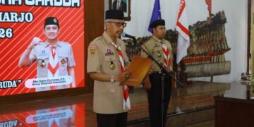 Kukuhkan Pramuka Garuda Periode I 2026, Kwarcab Sukoharjo Tekankan Pembentukan Karakter dan Keteladanan